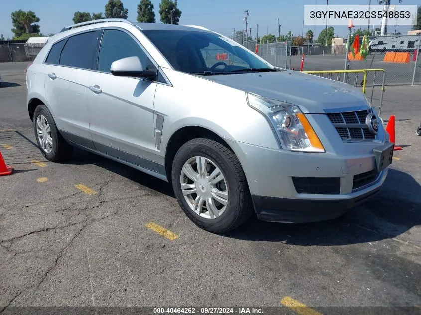 2012 Cadillac Srx Luxury Collection VIN: 3GYFNAE32CS548853 Lot: 40464262