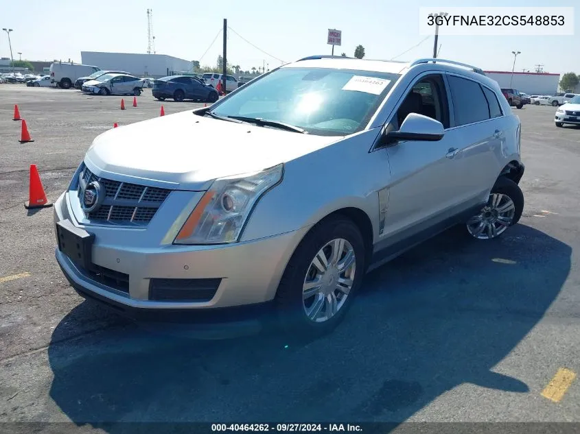 3GYFNAE32CS548853 2012 Cadillac Srx Luxury Collection