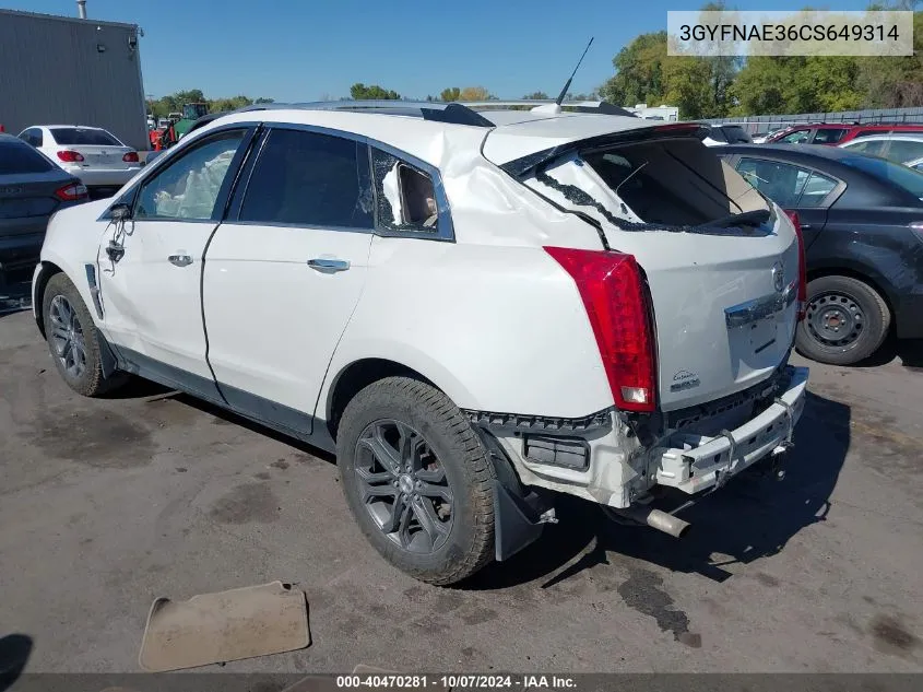 2012 Cadillac Srx Luxury Collection VIN: 3GYFNAE36CS649314 Lot: 40470281