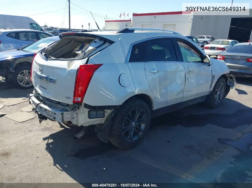 2012 Cadillac Srx Luxury Collection VIN: 3GYFNAE36CS649314 Lot: 40470281