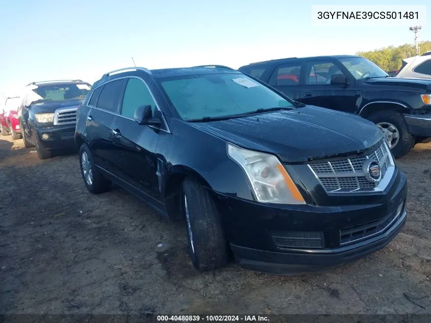 2012 Cadillac Srx Luxury Collection VIN: 3GYFNAE39CS501481 Lot: 40480839