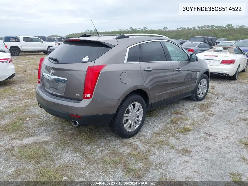 2012 Cadillac Srx Luxury Collection VIN: 3GYFNDE35CS514522 Lot: 40483723