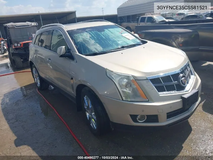 2012 Cadillac Srx Premium Collection VIN: 3GYFNCE35CS581521 Lot: 40490277