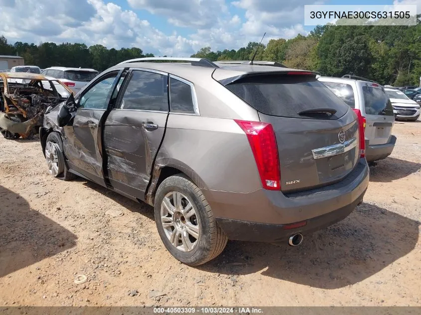 3GYFNAE30CS631505 2012 Cadillac Srx Luxury Collection