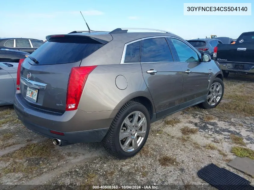 2012 Cadillac Srx Premium Collection VIN: 3GYFNCE34CS504140 Lot: 40508363