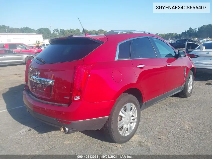 2012 Cadillac Srx Luxury Collection VIN: 3GYFNAE34CS656407 Lot: 40513033