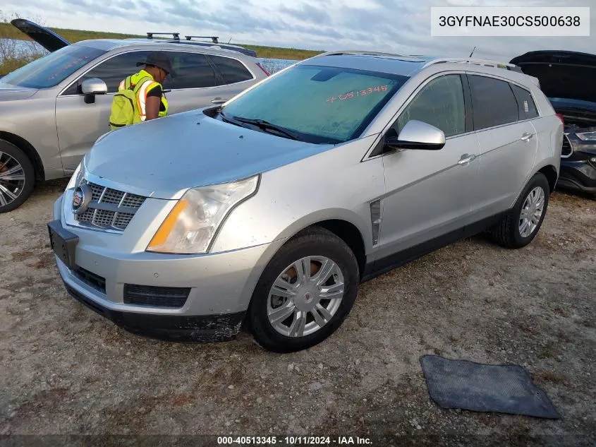 2012 Cadillac Srx Luxury Collection VIN: 3GYFNAE30CS500638 Lot: 40513345