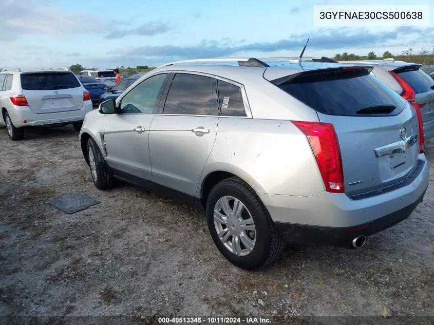 2012 Cadillac Srx Luxury Collection VIN: 3GYFNAE30CS500638 Lot: 40513345