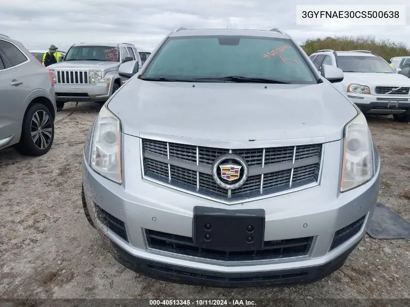 2012 Cadillac Srx Luxury Collection VIN: 3GYFNAE30CS500638 Lot: 40513345