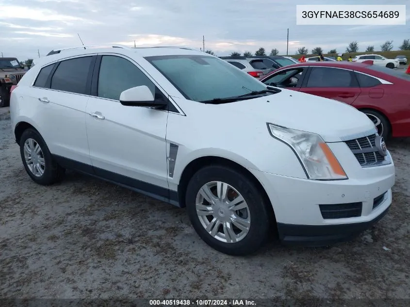 2012 Cadillac Srx Luxury Collection VIN: 3GYFNAE38CS654689 Lot: 40519438