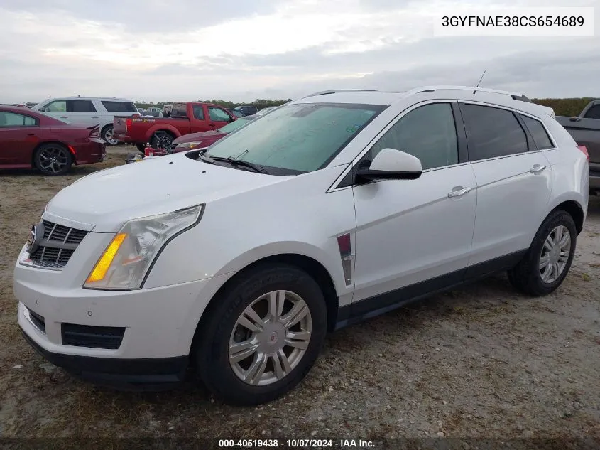 2012 Cadillac Srx Luxury Collection VIN: 3GYFNAE38CS654689 Lot: 40519438