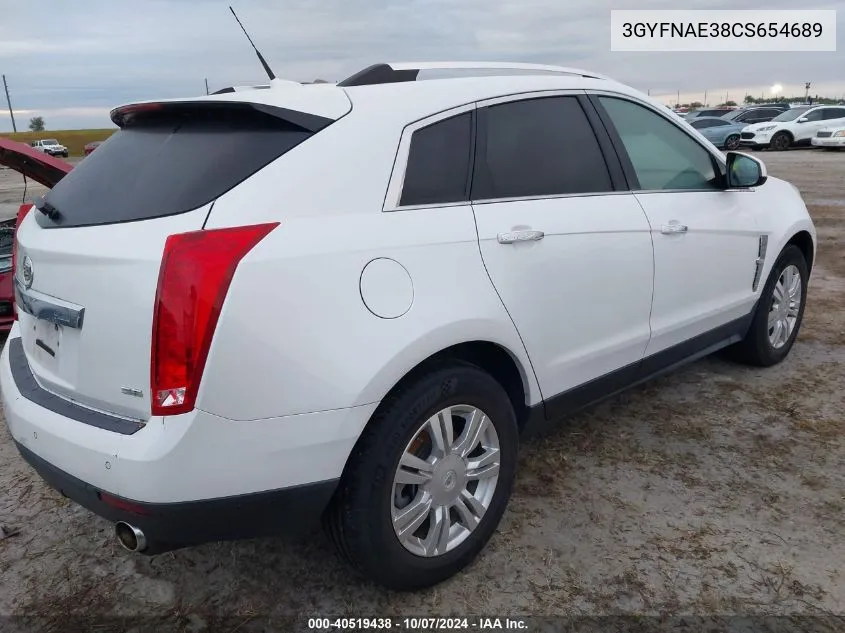 2012 Cadillac Srx Luxury Collection VIN: 3GYFNAE38CS654689 Lot: 40519438