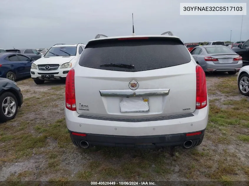 2012 Cadillac Srx Luxury Collection VIN: 3GYFNAE32CS517103 Lot: 40520449