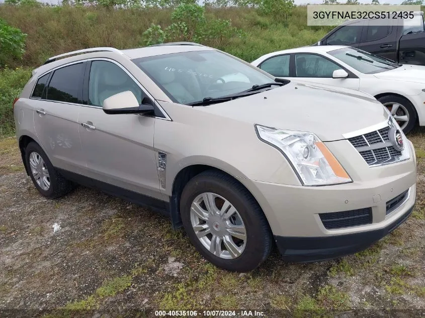 2012 Cadillac Srx Luxury Collection VIN: 3GYFNAE32CS512435 Lot: 40535106