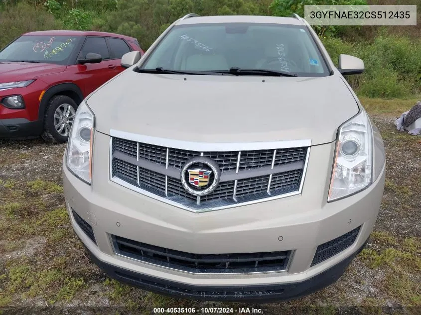 2012 Cadillac Srx Luxury Collection VIN: 3GYFNAE32CS512435 Lot: 40535106