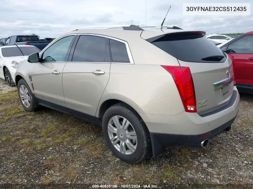 2012 Cadillac Srx Luxury Collection VIN: 3GYFNAE32CS512435 Lot: 40535106