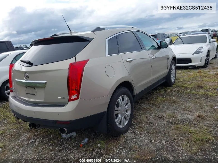 2012 Cadillac Srx Luxury Collection VIN: 3GYFNAE32CS512435 Lot: 40535106