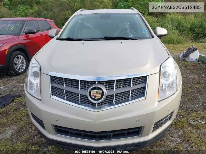 2012 Cadillac Srx Luxury Collection VIN: 3GYFNAE32CS512435 Lot: 40535106