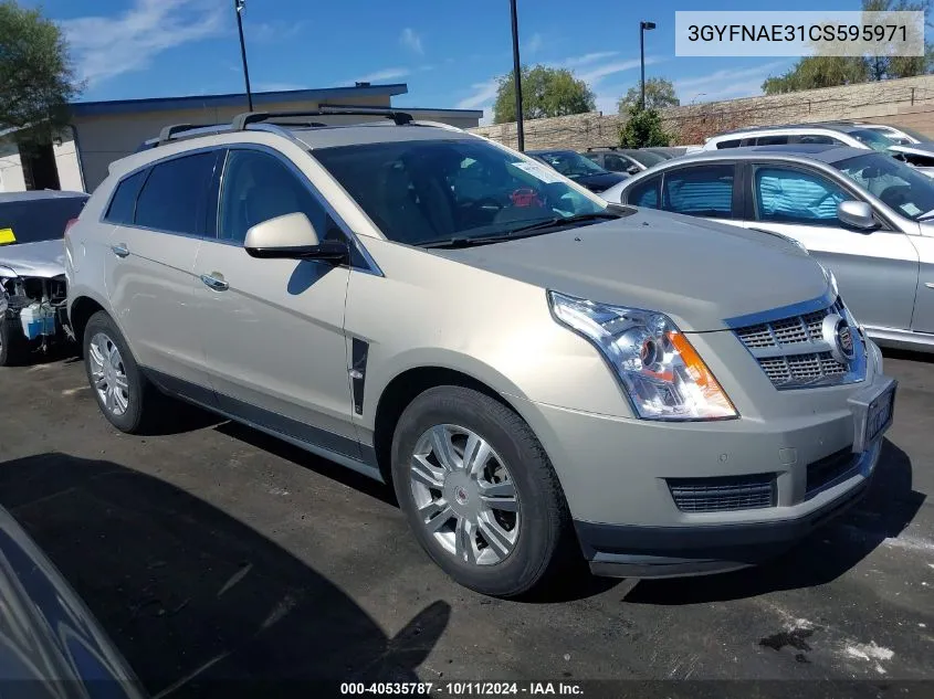 2012 Cadillac Srx Luxury Collection VIN: 3GYFNAE31CS595971 Lot: 40535787