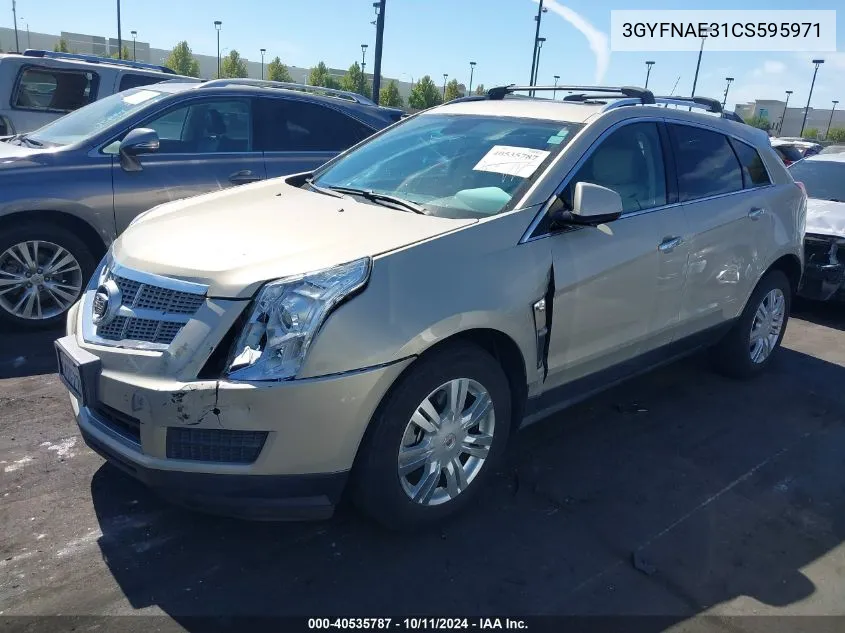 2012 Cadillac Srx Luxury Collection VIN: 3GYFNAE31CS595971 Lot: 40535787