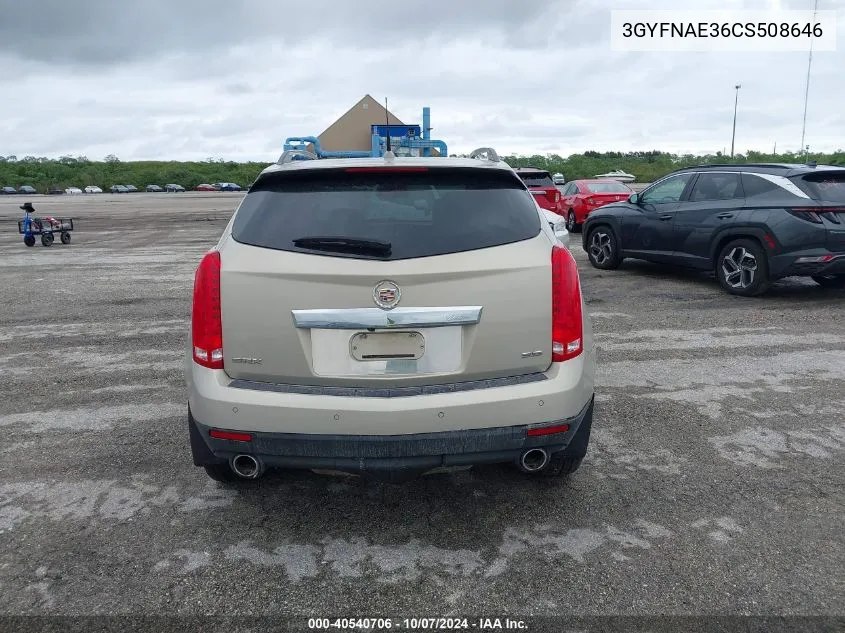 2012 Cadillac Srx Luxury Collection VIN: 3GYFNAE36CS508646 Lot: 40540706