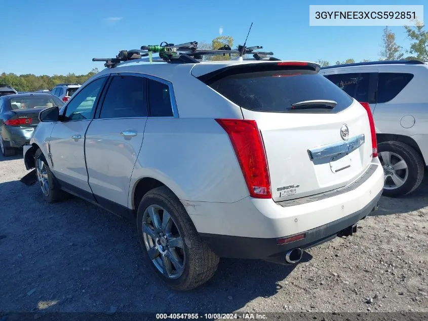 2012 Cadillac Srx Performance Collection VIN: 3GYFNEE3XCS592851 Lot: 40547955