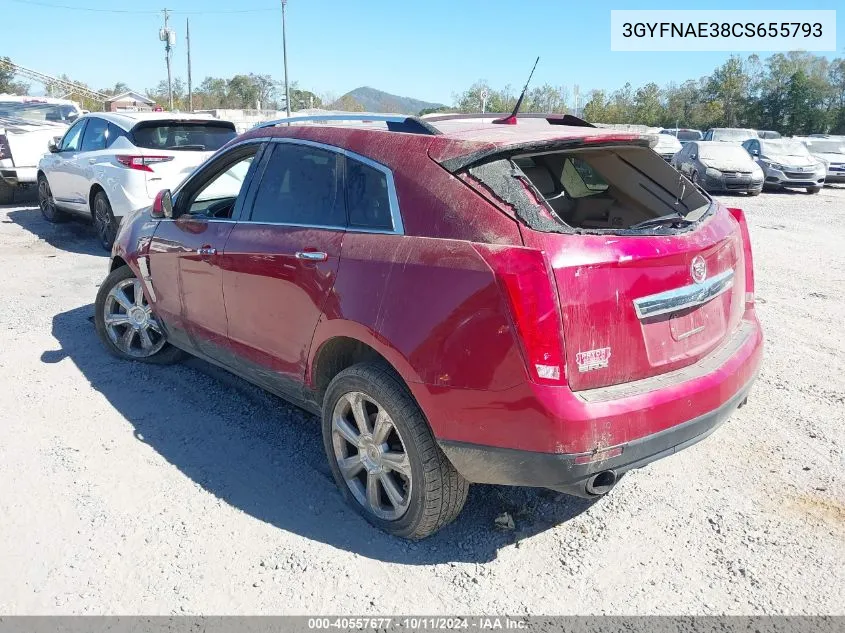 2012 Cadillac Srx Luxury Collection VIN: 3GYFNAE38CS655793 Lot: 40557677