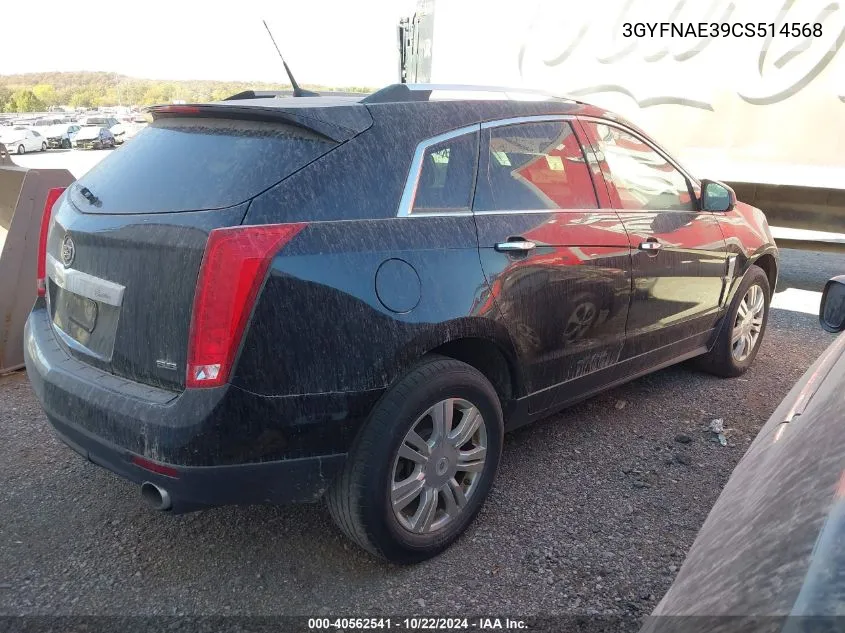 2012 Cadillac Srx Luxury Collection VIN: 3GYFNAE39CS514568 Lot: 40562541