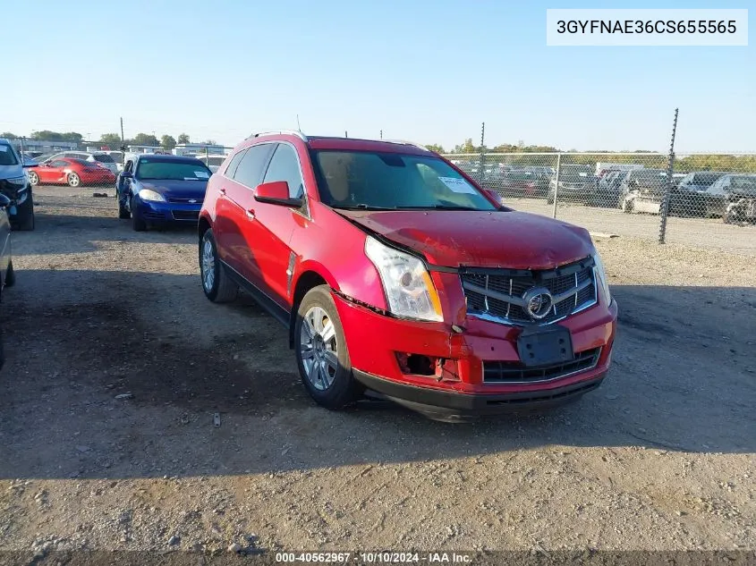 2012 Cadillac Srx Luxury Collection VIN: 3GYFNAE36CS655565 Lot: 40562967