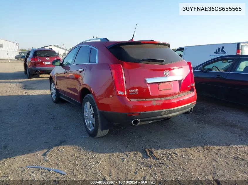 2012 Cadillac Srx Luxury Collection VIN: 3GYFNAE36CS655565 Lot: 40562967