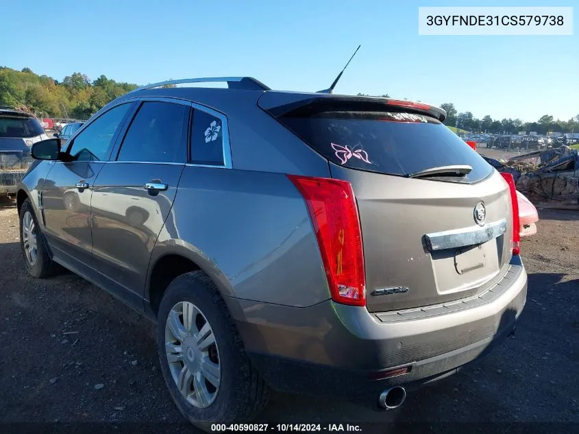 2012 Cadillac Srx Luxury Collection VIN: 3GYFNDE31CS579738 Lot: 40590827