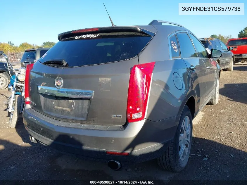 2012 Cadillac Srx Luxury Collection VIN: 3GYFNDE31CS579738 Lot: 40590827