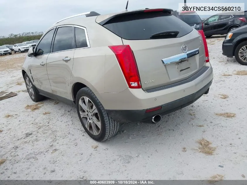 2012 Cadillac Srx Premium Collection VIN: 3GYFNCE34CS560210 Lot: 40603909