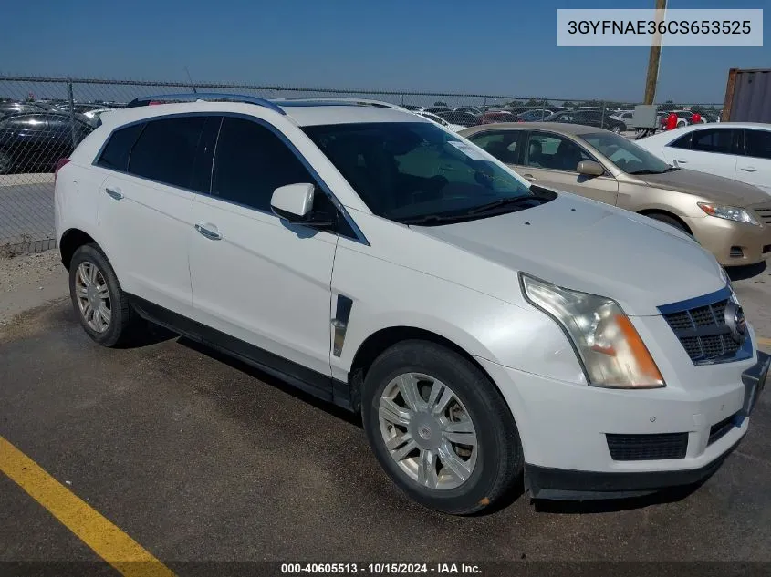 2012 Cadillac Srx Luxury Collection VIN: 3GYFNAE36CS653525 Lot: 40605513