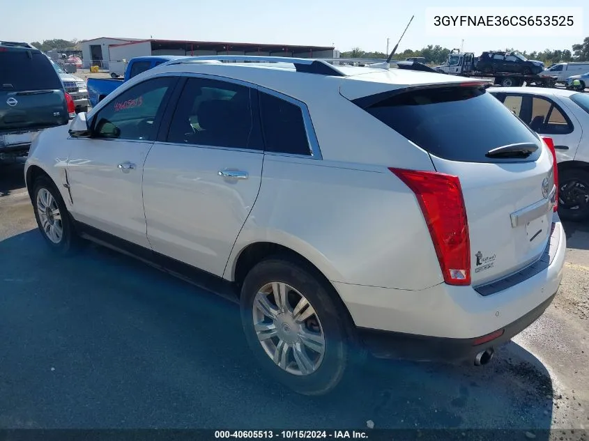 3GYFNAE36CS653525 2012 Cadillac Srx Luxury Collection