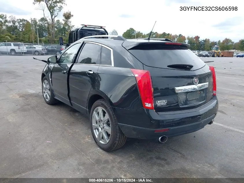 2012 Cadillac Srx Premium Collection VIN: 3GYFNCE32CS606598 Lot: 40615206