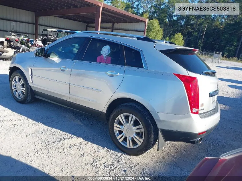 3GYFNAE36CS503818 2012 Cadillac Srx Luxury Collection