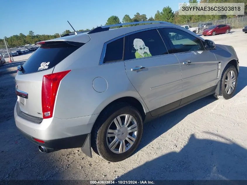 3GYFNAE36CS503818 2012 Cadillac Srx Luxury Collection