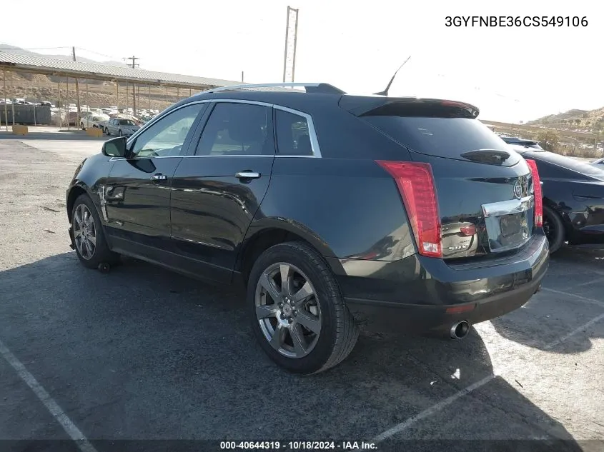 2012 Cadillac Srx Performance Collection VIN: 3GYFNBE36CS549106 Lot: 40644319