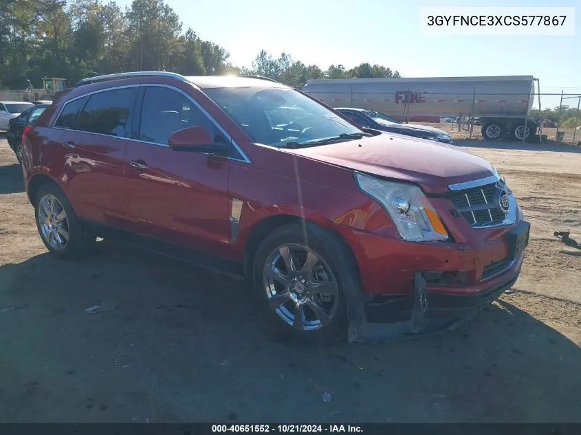 3GYFNCE3XCS577867 2012 Cadillac Srx Premium Collection