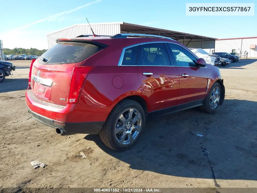 2012 Cadillac Srx Premium Collection VIN: 3GYFNCE3XCS577867 Lot: 40651552