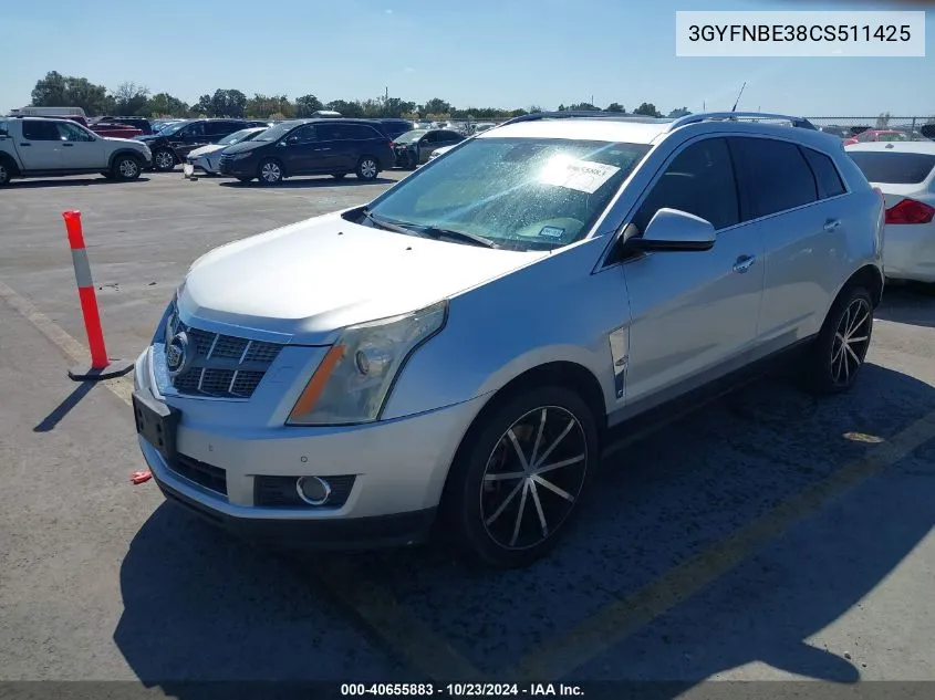 2012 Cadillac Srx Performance Collection VIN: 3GYFNBE38CS511425 Lot: 40655883