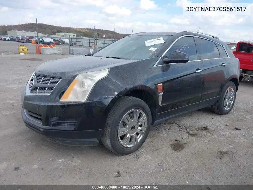 2012 Cadillac Srx Luxury Collection VIN: 3GYFNAE37CS561517 Lot: 40680408