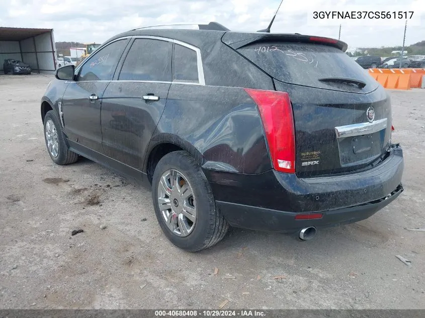 2012 Cadillac Srx Luxury Collection VIN: 3GYFNAE37CS561517 Lot: 40680408