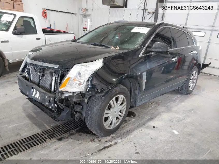 3GYFNAE31CS643243 2012 Cadillac Srx Luxury Collection