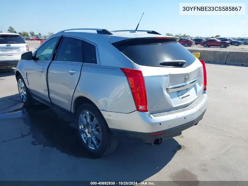 2012 Cadillac Srx Performance Collection VIN: 3GYFNBE33CS585867 Lot: 40692938