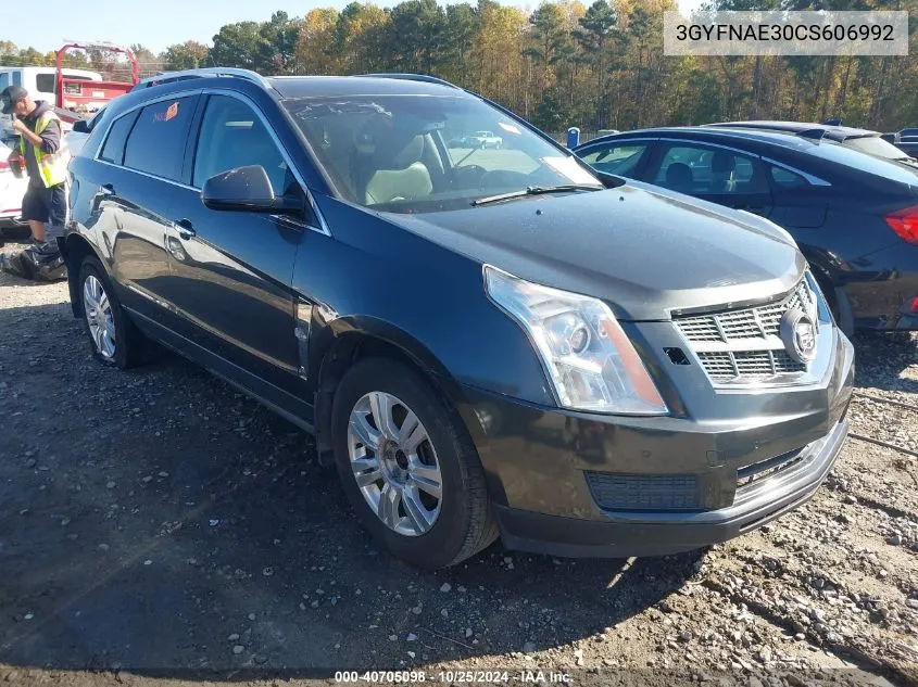 2012 Cadillac Srx Luxury Collection VIN: 3GYFNAE30CS606992 Lot: 40705098