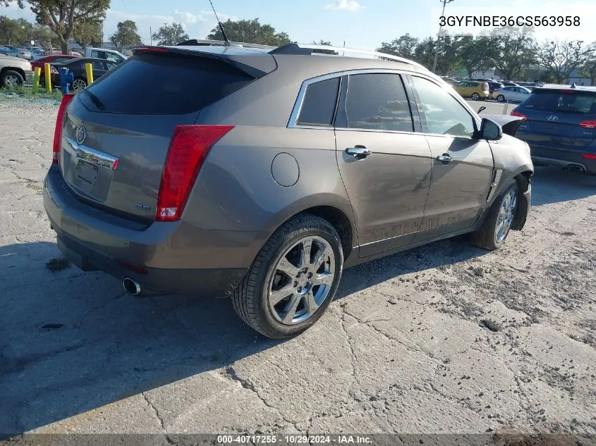 2012 Cadillac Srx Performance Collection VIN: 3GYFNBE36CS563958 Lot: 40717255