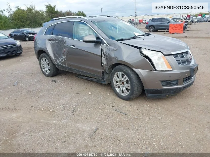 2012 Cadillac Srx Luxury Collection VIN: 3GYFNDE31CS550546 Lot: 40735750