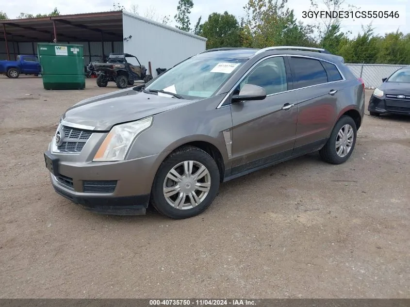 2012 Cadillac Srx Luxury Collection VIN: 3GYFNDE31CS550546 Lot: 40735750